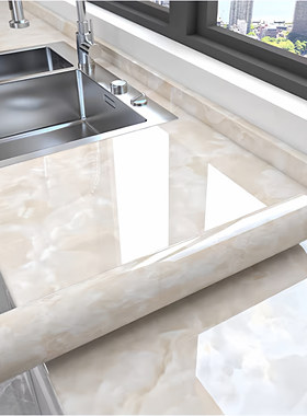 厨房防水防油贴纸大理石桌面翻新保护膜耐高温灶台面墙贴防潮墙纸