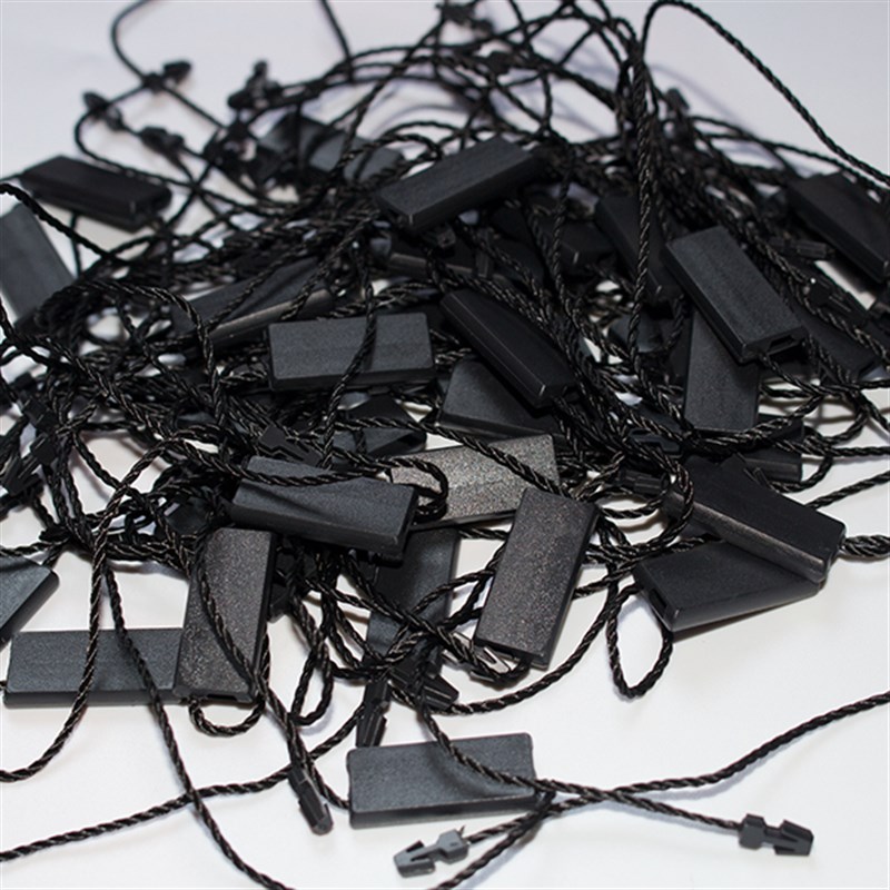 空白吊粒 吊牌绳服装吊绳吊粒定做标签绳吊牌挂绳尼龙绳 双插吊粒图片