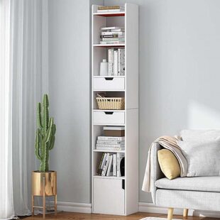 小书架窄夹缝书柜30cm20公分宽25厘米宽长落地收纳角落置物架窄款