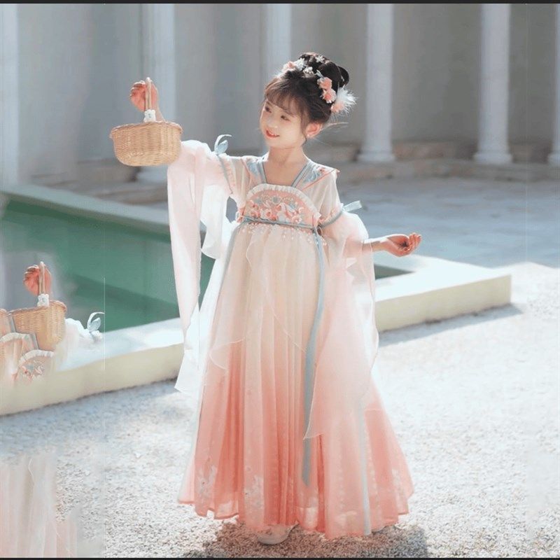 女童汉服连衣裙2024新款夏装儿童古风超仙襦裙唐装公主裙子,童装/婴儿装/亲子装,汉服,淘宝优惠券,粉丝福利购,淘宝优惠卷