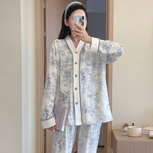 大码 200斤月子服春秋产后哺乳纯棉孕妇加肥加大产妇喂奶睡衣怀孕