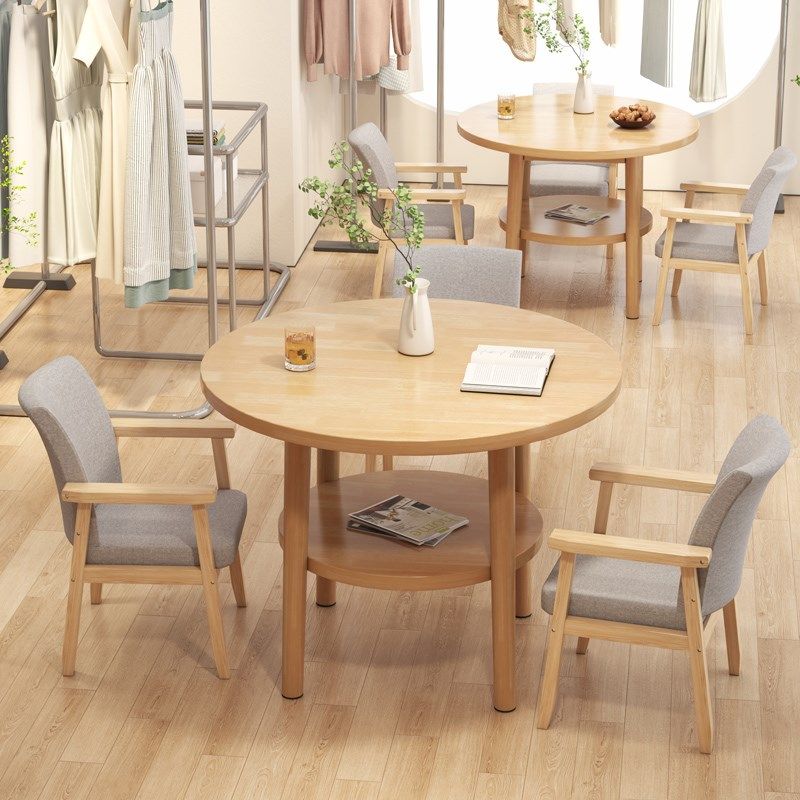 休息区桌椅组合商用洽谈桌餐饮店咖啡厅专用桌子服装店接待小圆桌,住宅家具,板木餐桌,淘宝优惠券,粉丝福利购,淘宝优惠卷