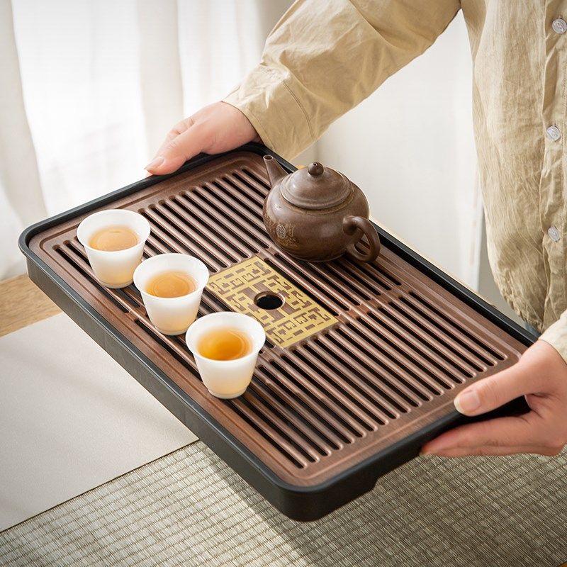 茶盘家用2025新款小型沥储水式茶台茶具茶海轻奢干泡台密胺托盘,餐饮具,茶盘,淘宝优惠券,粉丝福利购,淘宝优惠卷