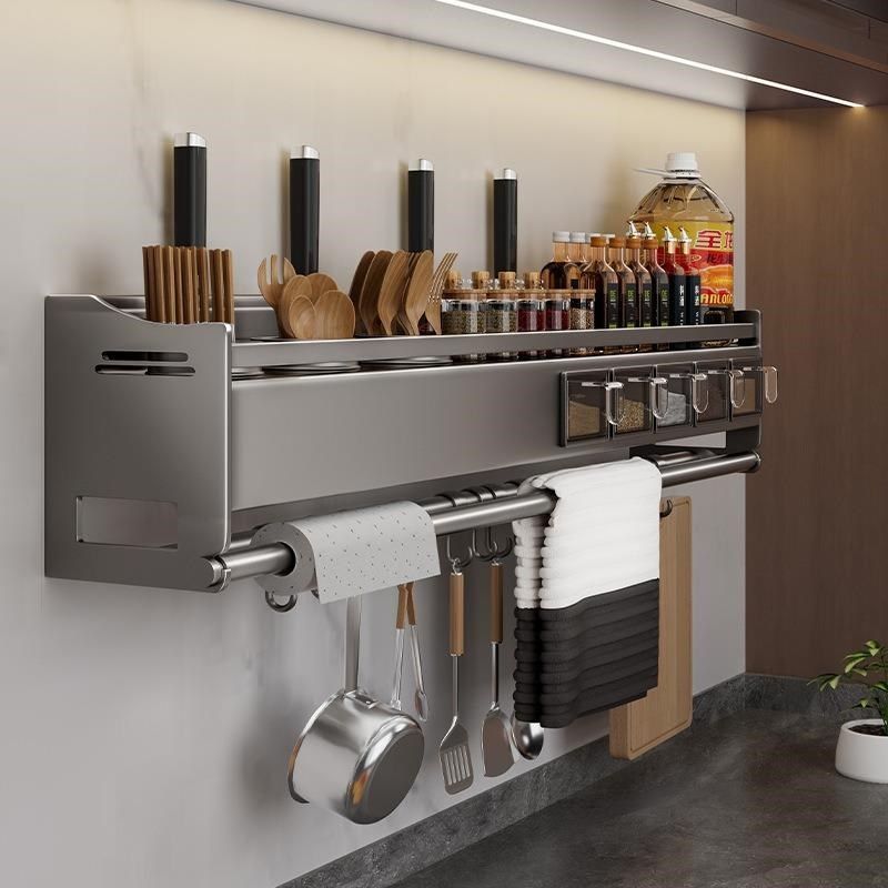 家用壁挂式刀架厨房置物架免打孔多功能调味料筷子用品挂架收纳架,厨房/烹饪用具,抹布架/厨房清洁收纳架,淘宝优惠券,粉丝福利购,淘宝优惠卷