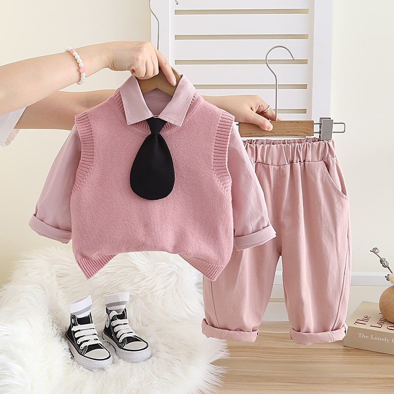 童装男童秋装套装男宝宝洋气毛衣马甲儿童英伦时髦春秋季三件套潮,童装/婴儿装/亲子装,套装,淘宝优惠券,粉丝福利购,淘宝优惠卷