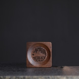 胡桃木茶杯垫原木实木茶托高档轻奢茶道配件茶碟杯碟防烫隔热杯托