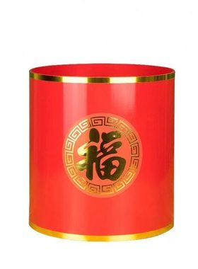 陶瓷花瓶麦穗稻穗花瓶 桌面专用摆件花盆(不含花)白色中号描金