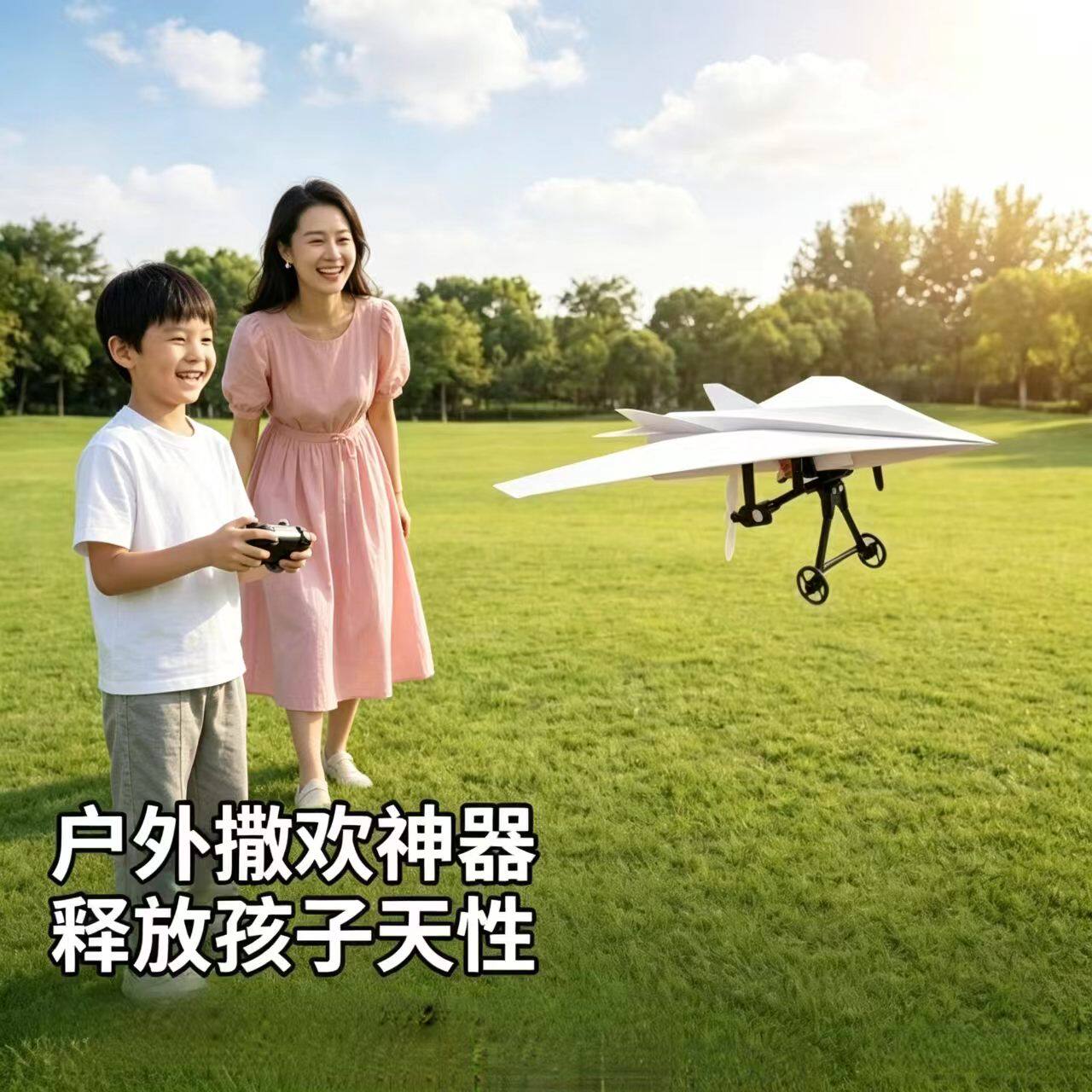 遥控纸飞机动力套件拼装无人机DIY航模电子元件改装配件飞机玩具