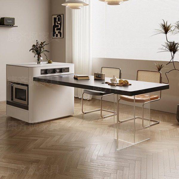 新款岩板岛台餐桌一体可伸缩家用小户型悬浮中岛台微波炉烤箱吧台,住宅家具,岛台餐桌,淘宝优惠券,粉丝福利购,淘宝优惠卷