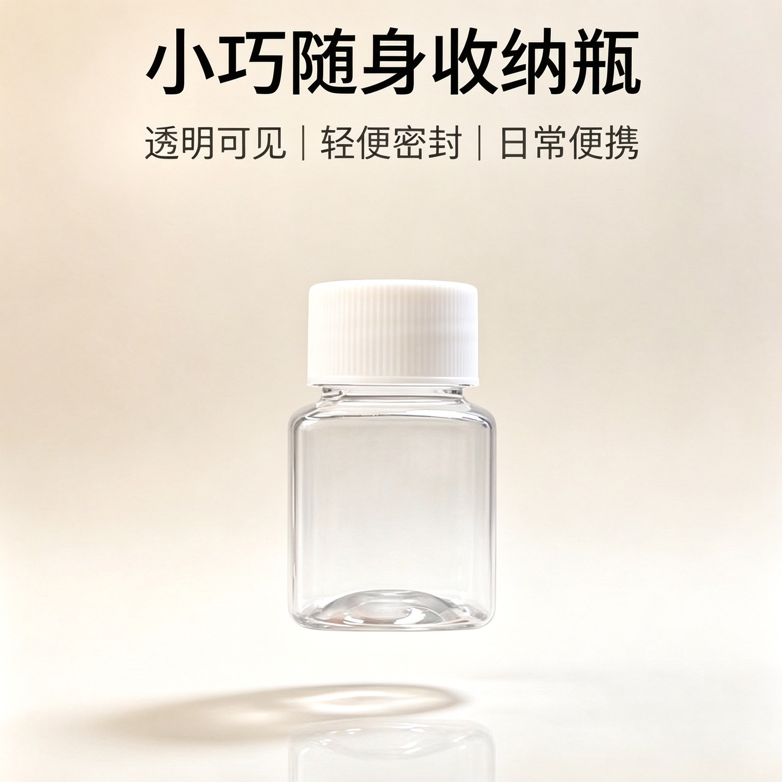 拼豆收纳瓶30ml小方瓶2.6mm小豆分装拼豆收纳瓶带盖方形透明可视