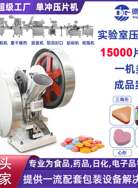 德工机械铁质YP6T小型压片糖果机全自动打片机实验室VC粉末压片机