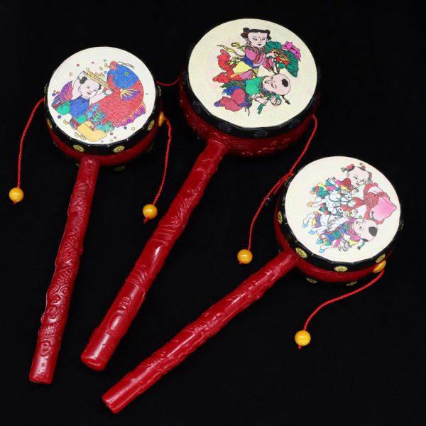 中国风怀旧拨浪鼓哄娃宝宝手摇鼓铃小朋友生日礼物出国礼品送老外,特色手工艺,其他,淘宝优惠券,粉丝福利购,淘宝优惠卷