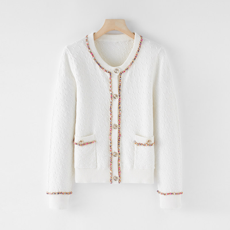 【甜甜粉丝专享】短款秋冬时尚女提花气质小香风OML-25925,女装/女士精品,毛针织衫,淘宝优惠券,粉丝福利购,淘宝优惠卷