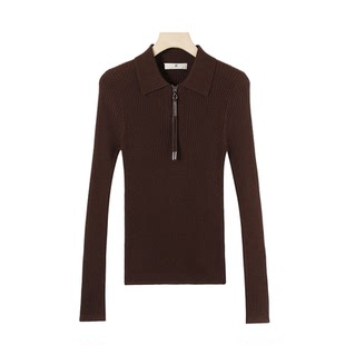 甜甜粉丝专享 polo毛针织衫 秋季 女装 25888 翻领OL风开衫