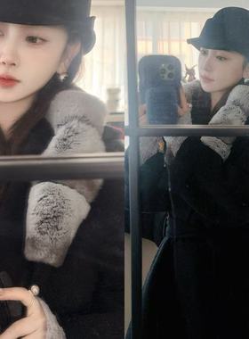 【粉红粉丝专享】秋冬温柔大毛领设计大衣88218毛领