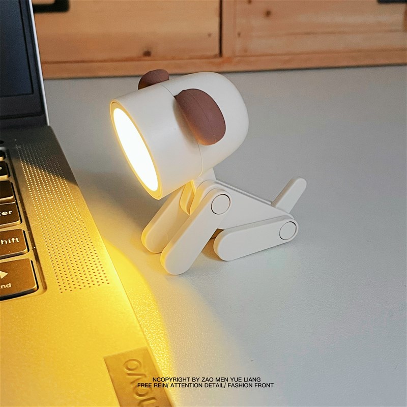 无聊了晚上Ta陪你!一r个有趣的小玩意四肢能活动!创意小狗小台灯