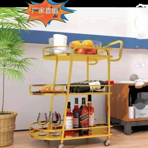 北欧式手推车宾馆洒店美容院餐厅家用带轮移动手推车多功能餐车