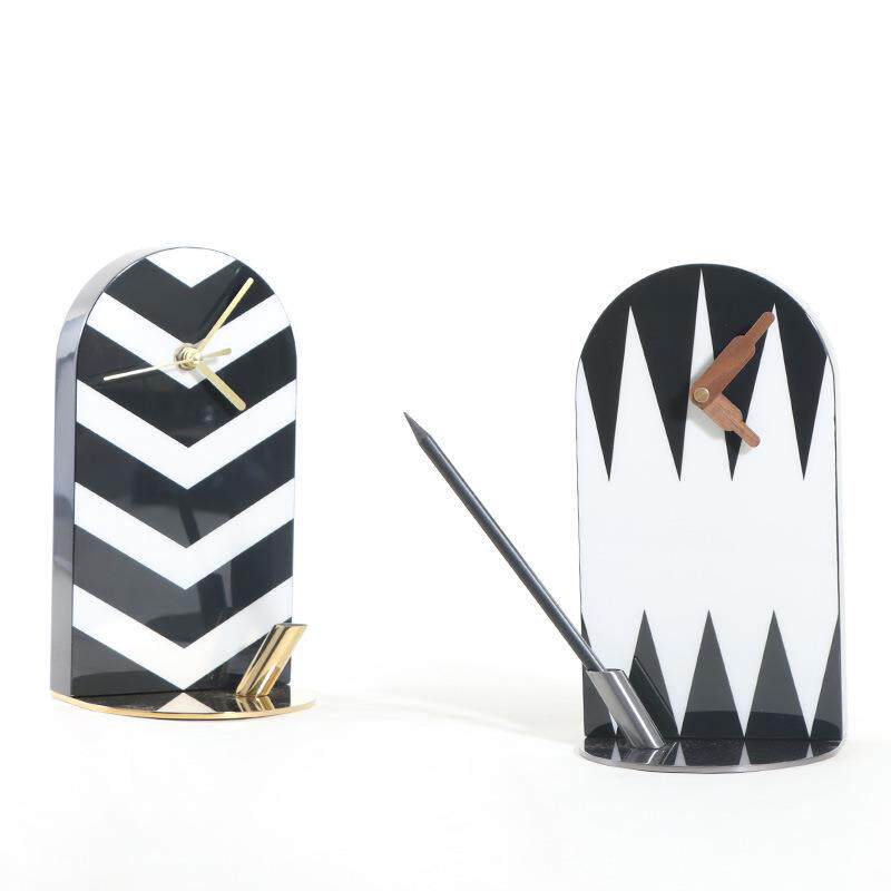 梵茜家居木质钢琴烤漆工艺实用座钟摆件多功能时钟卧室装饰品摆设