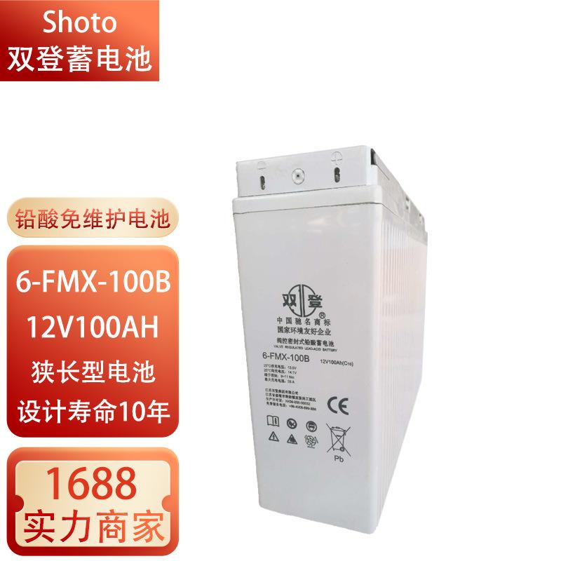 双登蓄电池前置端子狭长型6-FMX-100B/12V100AH/150H/200AH直流屏