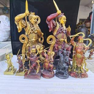 纯铜王灵官铜像摆件铜王天君铜像