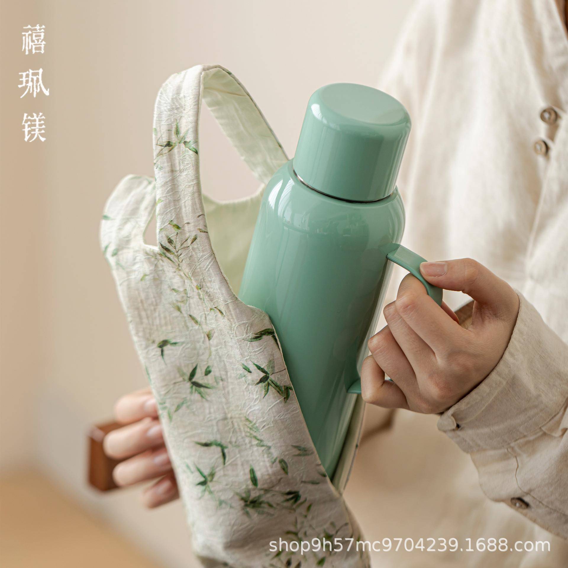 禧珮镁316不锈钢焖茶壶大容量保温水壶传家壶智能显示温度保温壶