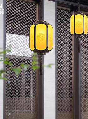 工厂现货供应新中式铸铝仿云石户外防水翔云灯笼吊灯别墅小区照明