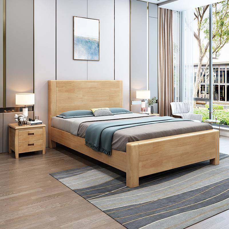 实木床1.2米小户型1.35家用儿童1.8米现代简约1.5m储物床直销