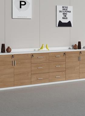 办公室文件柜矮柜储物柜木质职员隔断柜档案资料柜带锁柜子办公柜