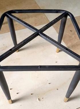 3四脚支架椅子腿凳子腿椅架腿架凳椅配件底座铁艺交叉四方方瑞烀