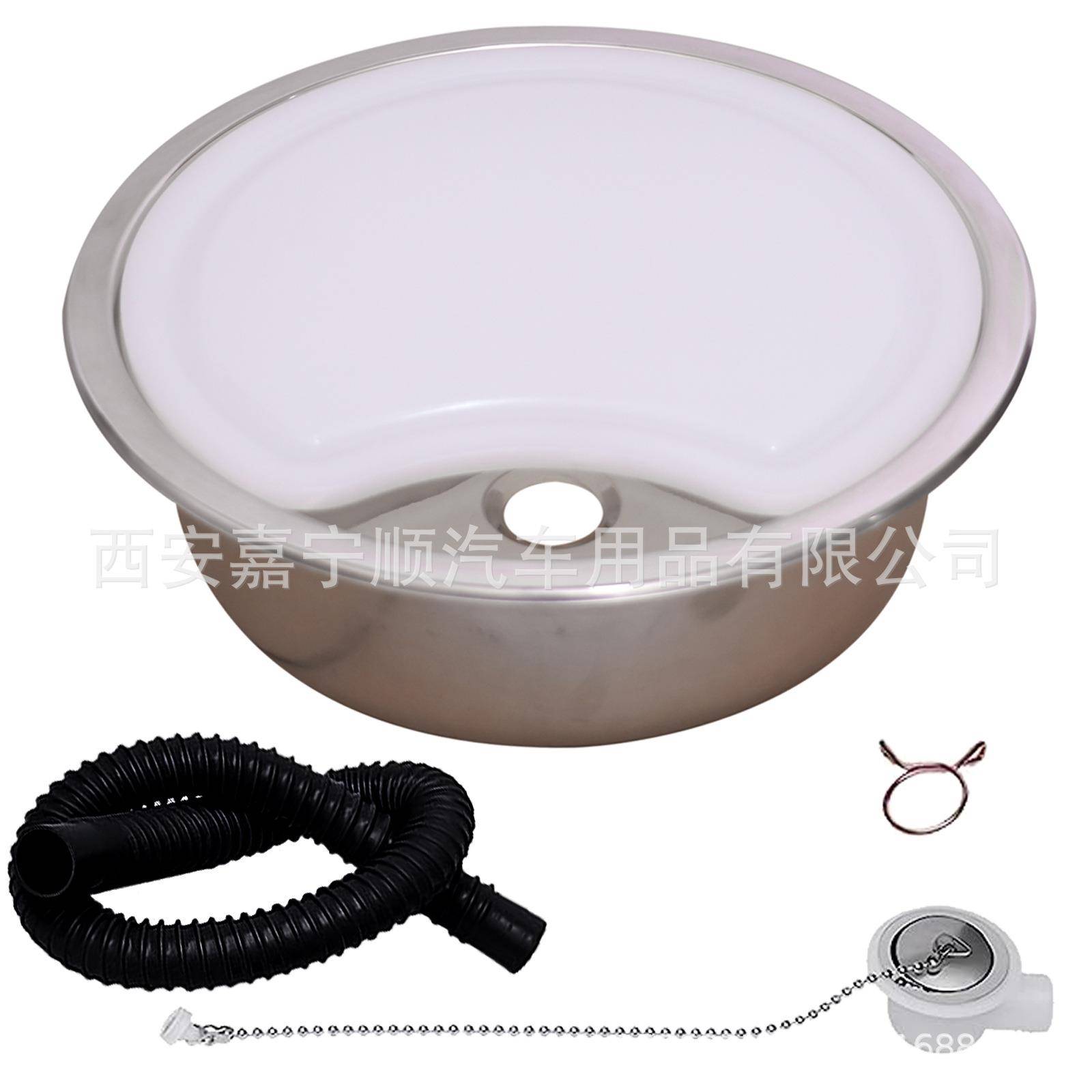 房车方形小号水槽带砧板切菜板隐藏式水槽房车厨房水槽304不锈钢