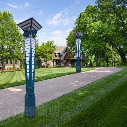 太阳能庭院灯led景观灯户外方形新中式led灯灯具花园太阳能庭院灯