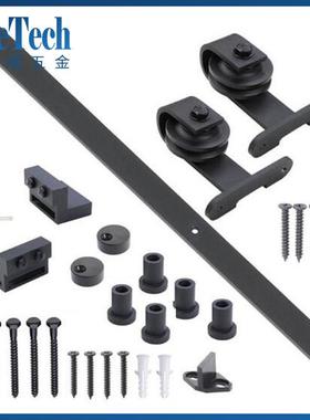 工厂五金谷仓门全套吊轨移门推拉门客厅阳台顶装款滑轮轨道配件