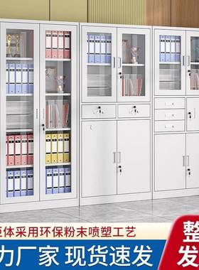 铁皮文件柜资料柜办公室档案柜带锁抽屉矮柜储物柜书柜财务凭证柜