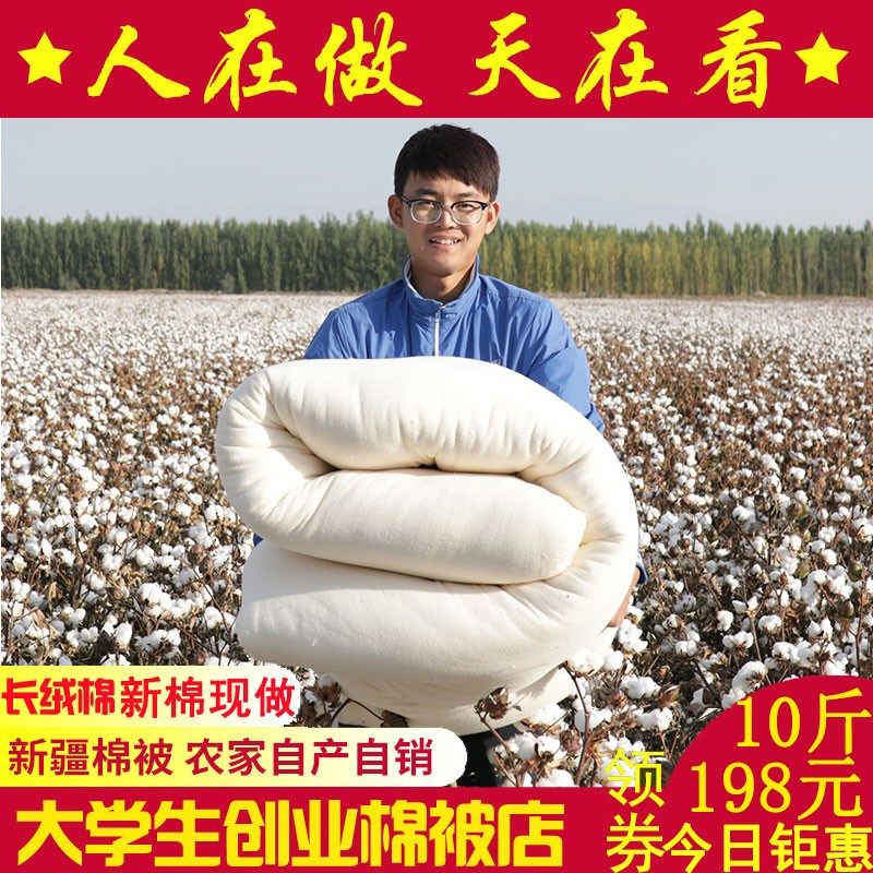 新疆棉被学生被子冬被棉絮被芯加厚保暖手工棉花垫被褥子棉胎纯棉,床上用品,棉花被,淘宝优惠券,粉丝福利购,淘宝优惠卷
