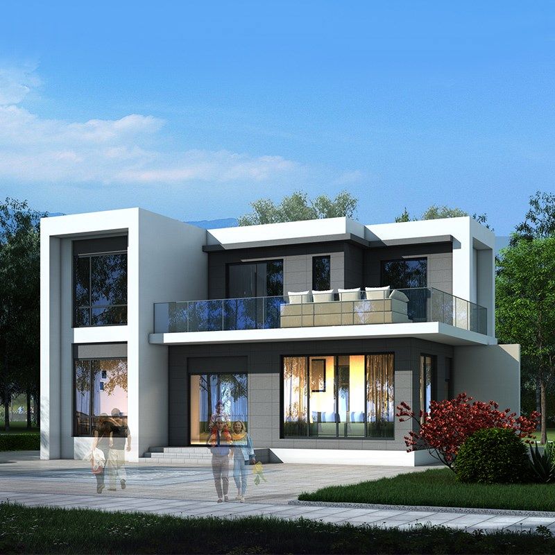 两层网红别墅设计图纸二层现代风农村自建房2层带阳台效果图2336,商务/设计服务,样图/效果图销售,淘宝优惠券,粉丝福利购,淘宝优惠卷