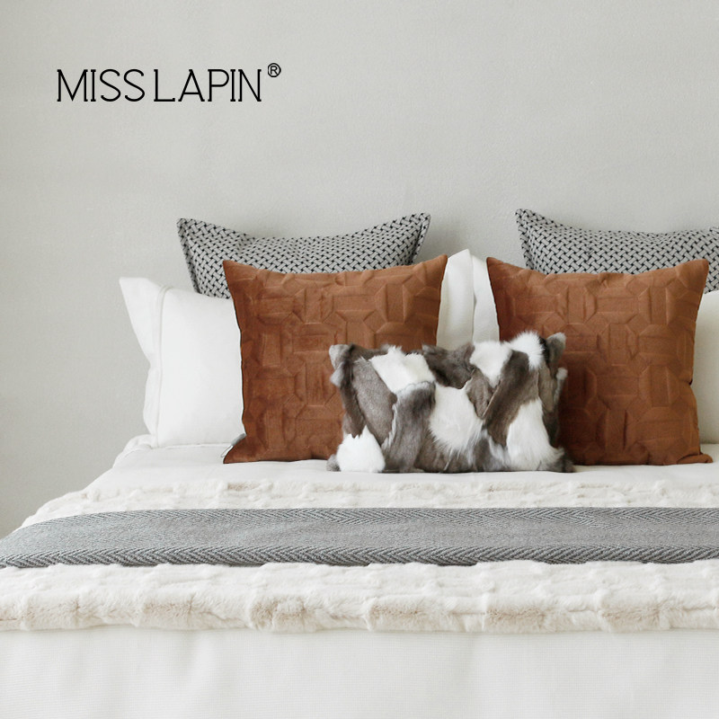 澜品现代简约橘色系牀品套件组合轻奢样板间酒店别墅牀上用品组合,床上用品,床品套件/四件套/多件套,淘宝优惠券,粉丝福利购,淘宝优惠卷