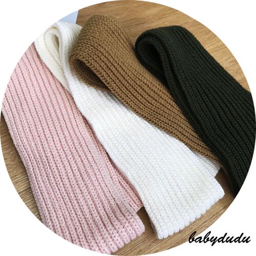 宝宝毛线围巾秋冬季女0一1-2-3岁男纯色棉纱婴儿童围脖百搭柔软