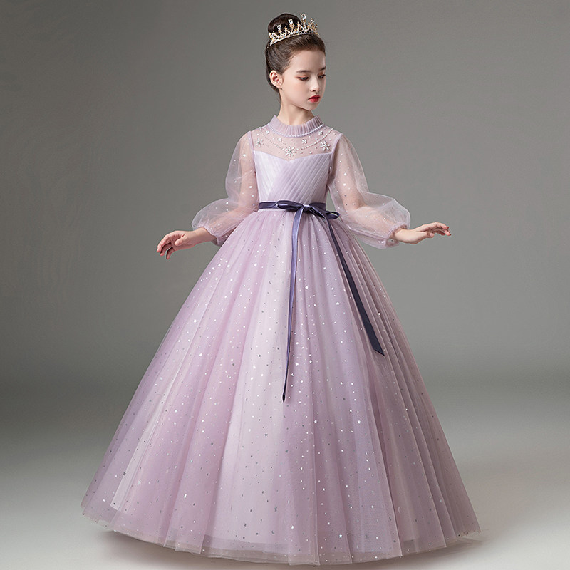 儿童礼服长袖女童花童婚纱生日公主裙小女孩主持人钢琴演出服秋冬,童装/婴儿装/亲子装,儿童礼服,淘宝优惠券,粉丝福利购,淘宝优惠卷