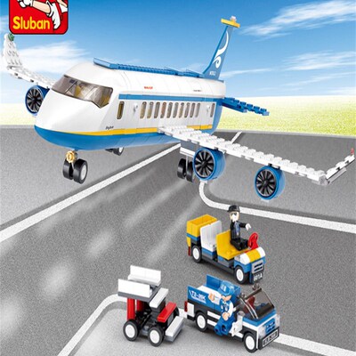 飞机客机积木c919模型民用空中巴士益智拼装积木模型玩具