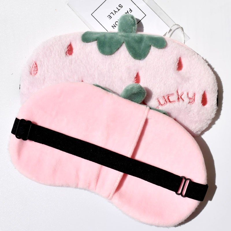 少女心卡通可爱草莓毛绒睡眠遮光眼罩透气午休冰袋热冰敷秋冬学生,居家日用,冰敷/热敷眼罩,淘宝优惠券,粉丝福利购,淘宝优惠卷