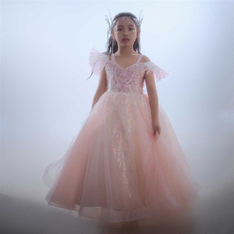 六一儿童礼服女童洋气粉色公主裙生日女孩花童主持钢琴模特演出服,童装/婴儿装/亲子装,儿童礼服,淘宝优惠券,粉丝福利购,淘宝优惠卷