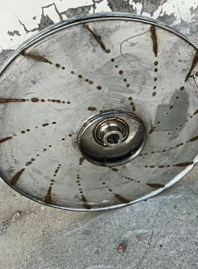 不锈钢材质翻边叶轮AZY53.03汽轮机轴封抽风机 轴加风机专用叶轮