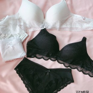 黑白色孕妇内衣内裤套装怀孕期拍照写真纯棉哺乳文胸女孕照聚拢薄