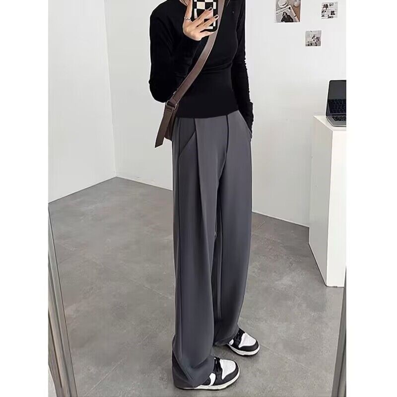 灰色孕妇阔腿裤女春秋薄款显瘦垂感休闲西装裤秋装直筒拖地长裤潮,孕妇装/孕产妇用品/营养,孕妇休闲裤,淘宝优惠券,粉丝福利购,淘宝优惠卷