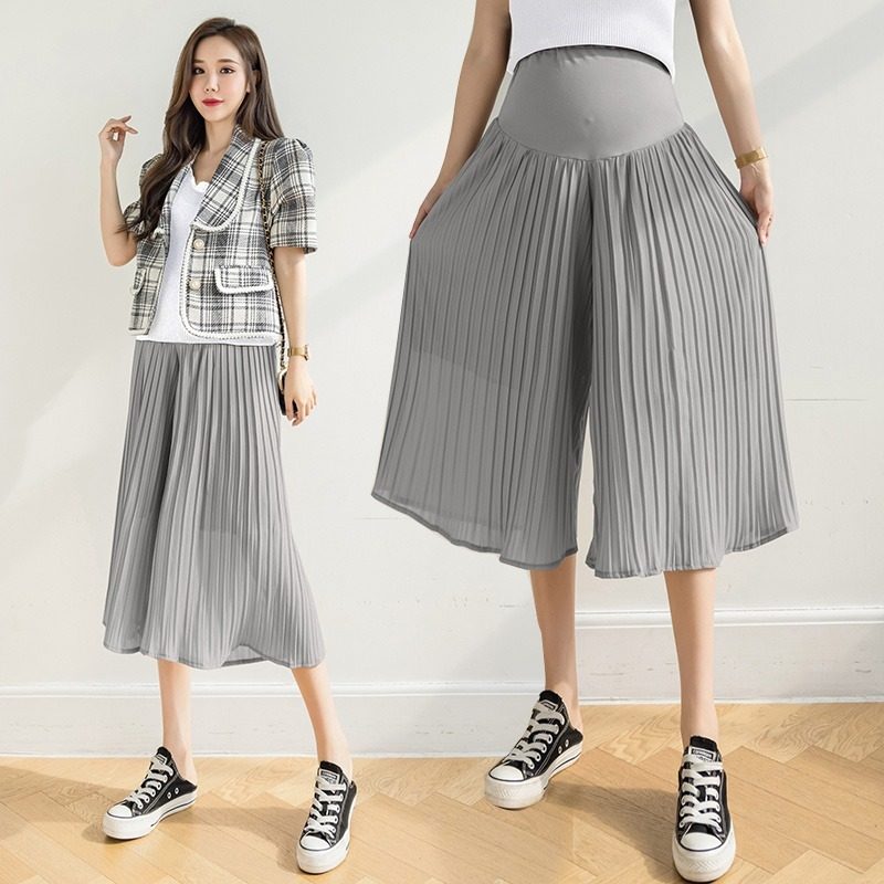 孕妇裤子夏季外穿百褶雪纺阔腿裤宽松休闲怀孕七分裤夏装韩版中裤,孕妇装/孕产妇用品/营养,孕妇休闲裤,淘宝优惠券,粉丝福利购,淘宝优惠卷
