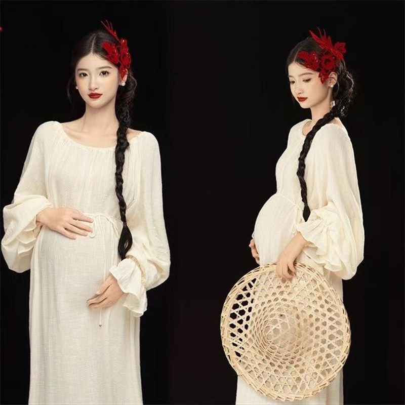 孕妇摄影服装影楼复古风新中式主题孕妈咪禅意风大肚照连衣裙写真,孕妇装/孕产妇用品/营养,影楼服装,淘宝优惠券,粉丝福利购,淘宝优惠卷