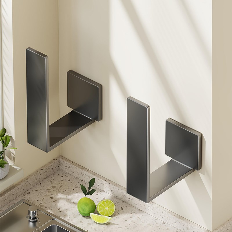 锅盖架免c打孔壁挂式菜板砧板架家用厨房置物架多功能墙上放置神