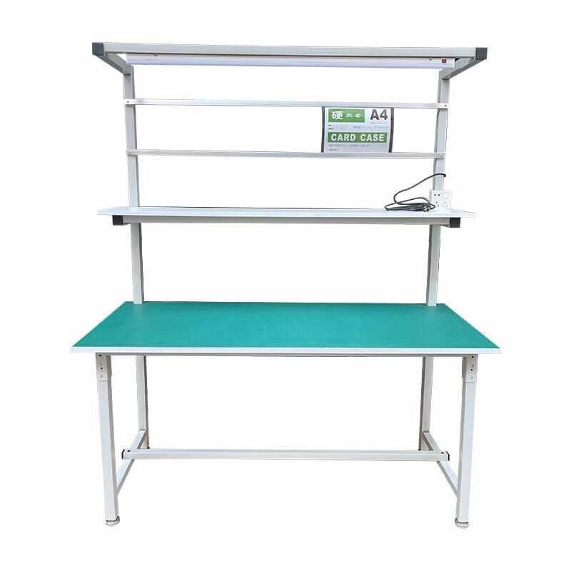热销防静电工f作台单面带灯工厂流水线打包台无尘车间操作台实验