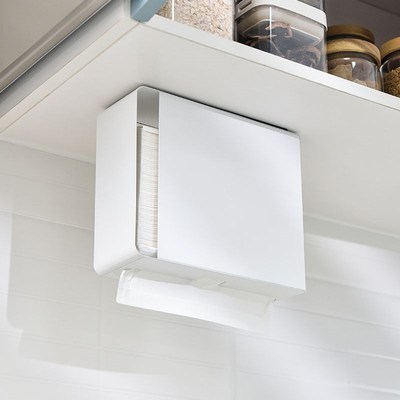 厨房家用a擦手纸收纳悬挂式抽纸盒吊柜下纸巾盒免打孔倒挂抹手纸