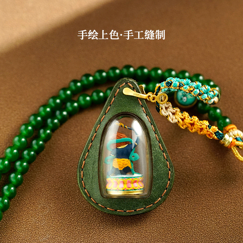 新非遗手绘立体擦擦皮壳嘎乌盒唐